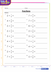 Multiply Fractions By Whole Numbers