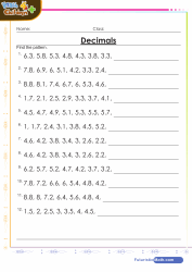 Decimal Patterns