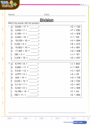 Division Match Up Exercise