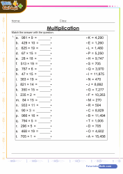 Multiplication Match Up