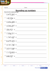 Round Up Numbers Up to Millions