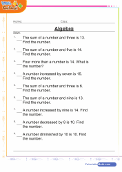 Algebra Number Problems