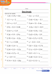 Algebra Decimals