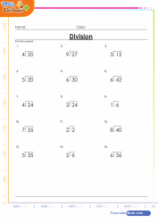 Divide 2 By 1 Digit Numbers