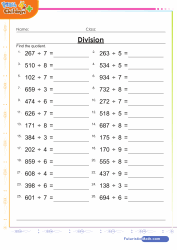 Divide 3 By 1 Digit Numbers