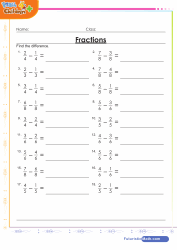 Subtraction of Fractions