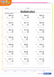 Multiplication with Money Values
