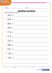 Spelling Numbers