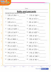 Percentage of Numbers