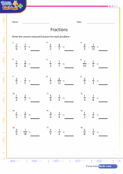 Fractions Subtraction