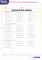 Percents of Numbers