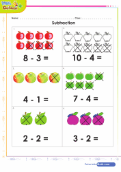 Subtract with Pictures Up to 10