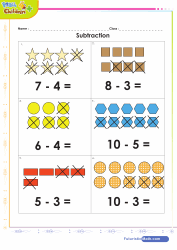 Subtract with Shapes Up to 10