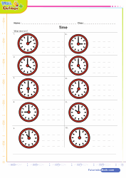 Time On Analogue Clocks 1